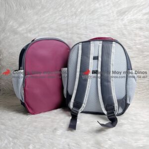 Mặt trước và sau balo màu đỏ đô