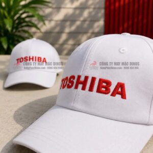 Nhận May Nón Kết Đồng Phục Thêu Logo Theo Yêu Cầu TPHCM - Giá Xưởng, Giao Toàn Quốc | Mũ Lưỡi Trai Trắng Công Ty TOSHIBA