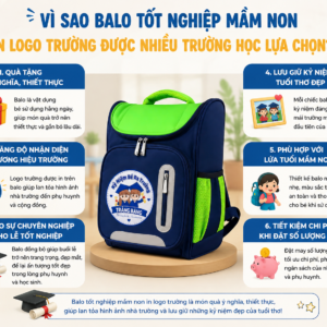 Mẫu Balo Tốt Nghiệp Mầm Non In Logo Trường – Quà Tặng Đáng Nhớ Cho Bé - Mầm Non Trảng Bàng