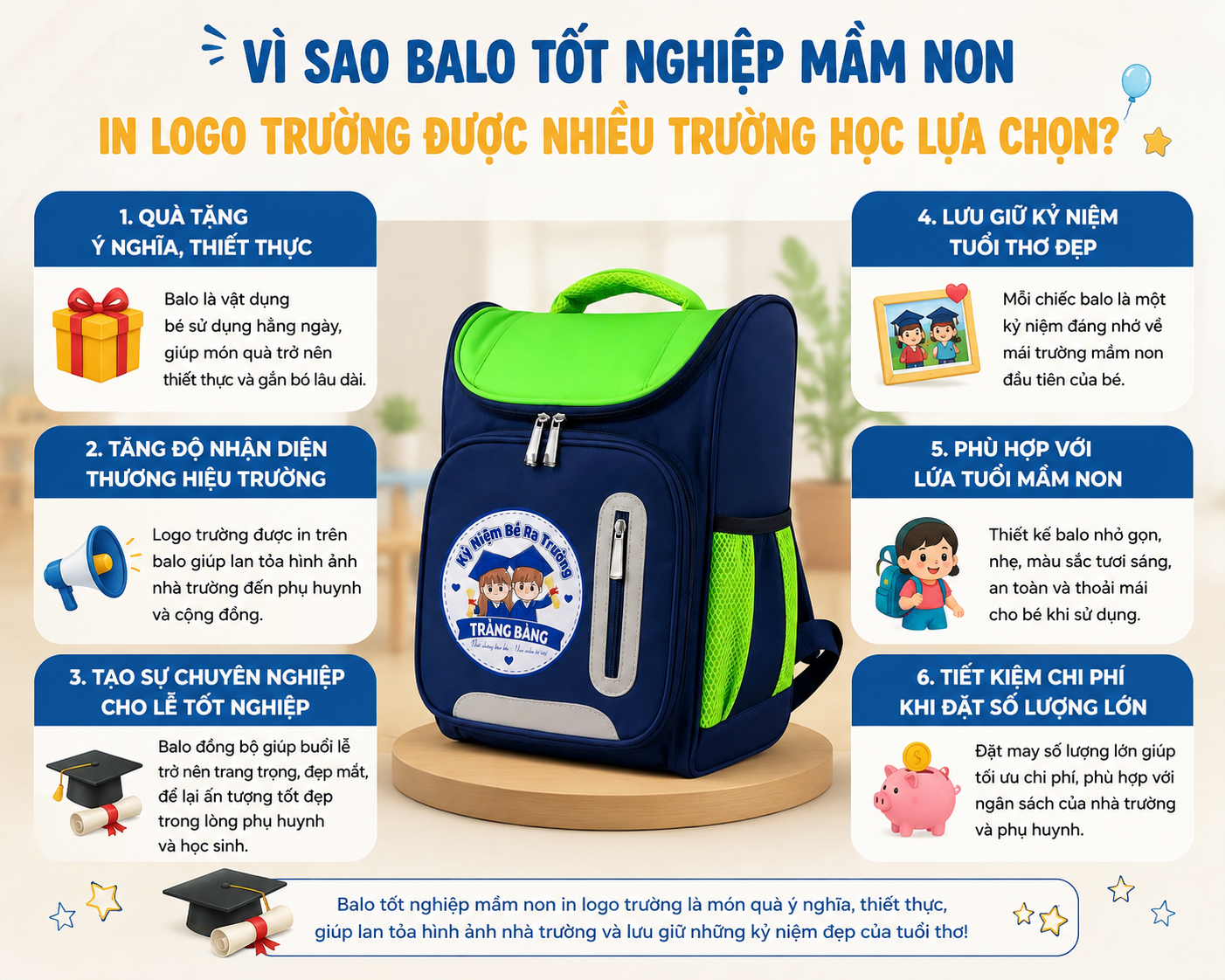 003-mau-balo-tot-nghiep-mam-non-in-logo-truong-qua-tang-dang-nho-cho-be-mam-non-trang-bang-06 Mẫu Balo Tốt Nghiệp Mầm Non In Logo Trường – Quà Tặng Đáng Nhớ Cho Bé - Mầm Non Trảng Bàng
