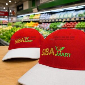 Đặt Nón Kết Đồng Phục Thêu Logo Công Ty, Siêu Thị, Cửa Hàng Uy Tín TPHCM| Nón Lưỡi Trai Đồng Phục Nhân Viên Siêu Thị SIBA MART