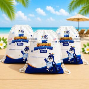 Nhận May Balo Túi Dây Rút Đồng Phục In Logo Theo Yêu Cầu Giá Xưởng TPHCM | Trung Tâm Anh Ngữ iEC