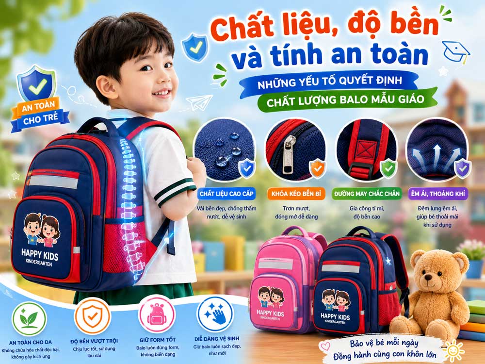 Tiêu Chuẩn Chọn Balo Mẫu Giáo Chống Gù Lưng Cho Trẻ Giúp Bảo Vệ Cột Sống Từ Những Năm Đầu Đời