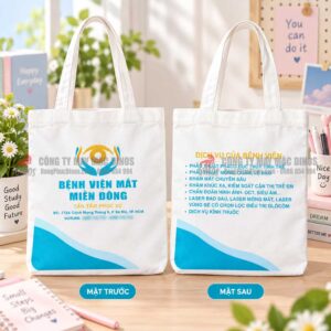 Sản Xuất Túi Vải In Logo Doanh Nghiệp Theo Yêu Cầu – Túi Canvas Quà Tặng Số Lượng Lớn Giá Tốt TPHCM - Mẫu Túi Vải Bệnh Viện Mắt Miền Đông