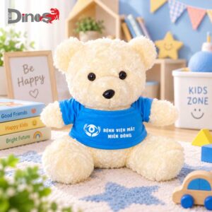 Gấu Bông In Logo Doanh Nghiệp Theo Yêu Cầu – Giải Pháp Quà Tặng Ấn Tượng Cho Khách Hàng, Đối Tác - Mẫu Bệnh Viện Mắt Miền Đông